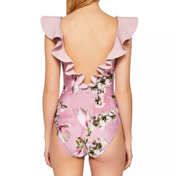 Ted Baker Berenaa Harmony Ruffle One Piece Swimsuit Women - Picture 4 of 12